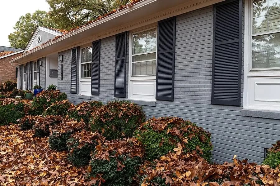 Painted brick exterior with crisp masonry finish