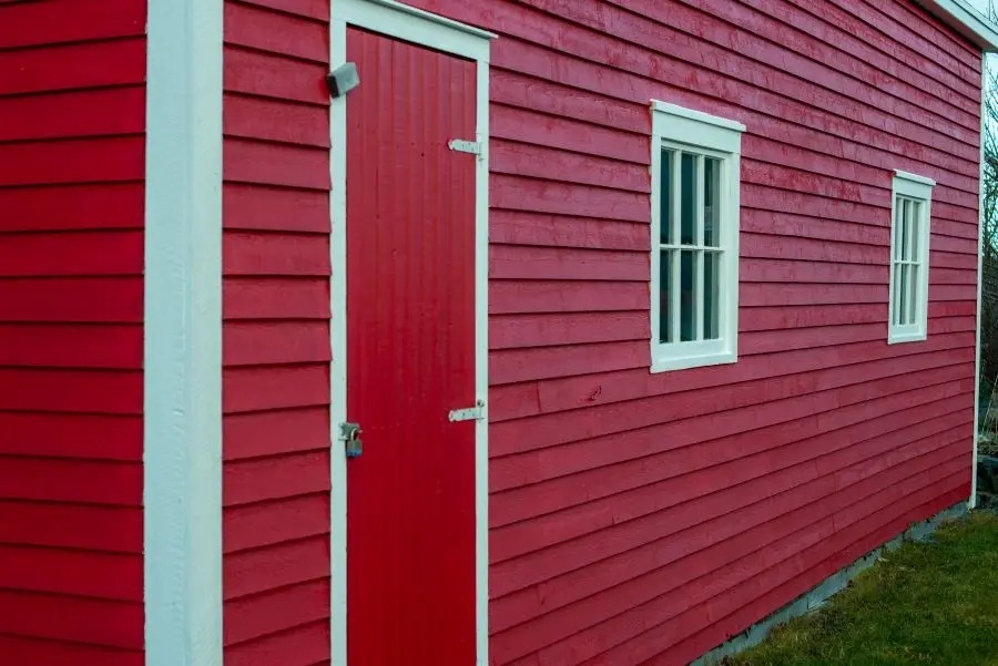 Freshly painted wood siding and trim on a Michigan home