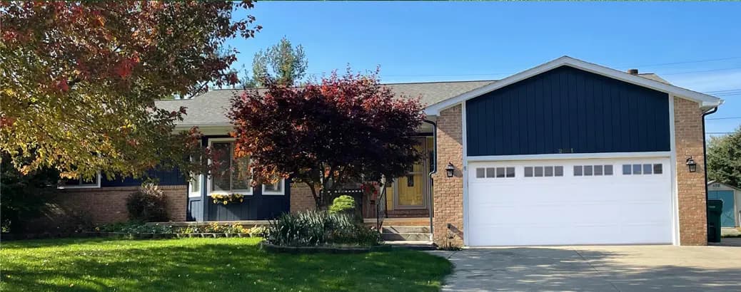 Exterior painting project at 2061 Quail Run, Commerce Township — Polo Blue - Benjamin Moore