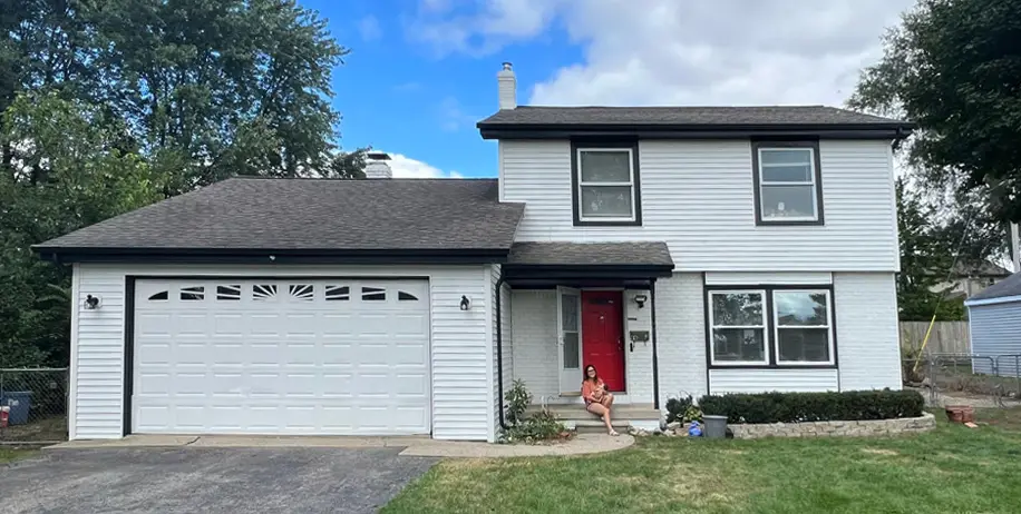Exterior painting project at 66 Pearl Street, Oxford — Simply White - Benjamin Moore