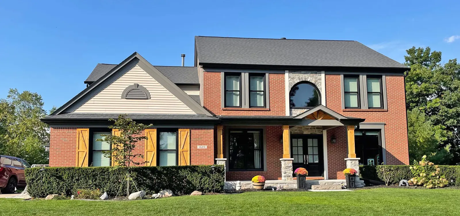 Exterior painting project at 429 Franklin Wright Blvd, Orion Township