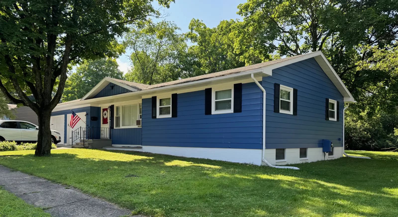 Exterior painting project at 106 Dennison Street, Oxford — Azure Tide - Sherwin Williams