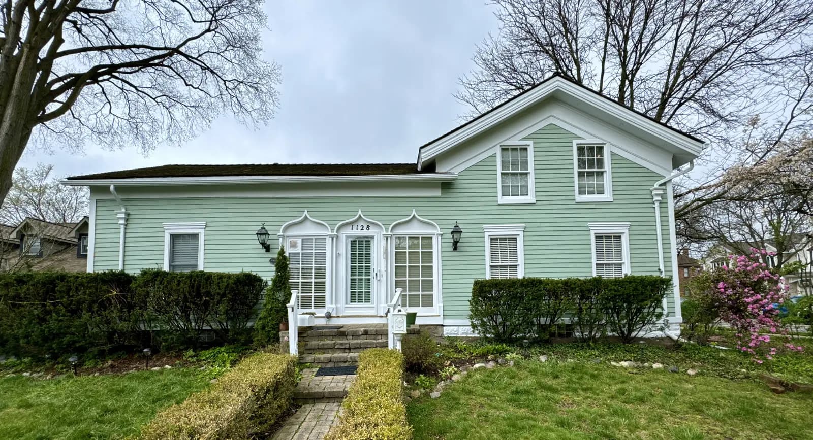 Exterior painting project at 1128 Pierce Street, Birmingham — Garden Path - Benjamin Moore