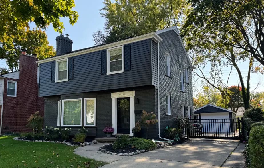 Exterior painting project at 32286 Auburn Drive, Beverly Hills — Iron Ore - Sherwin Williams Vinyl Safe