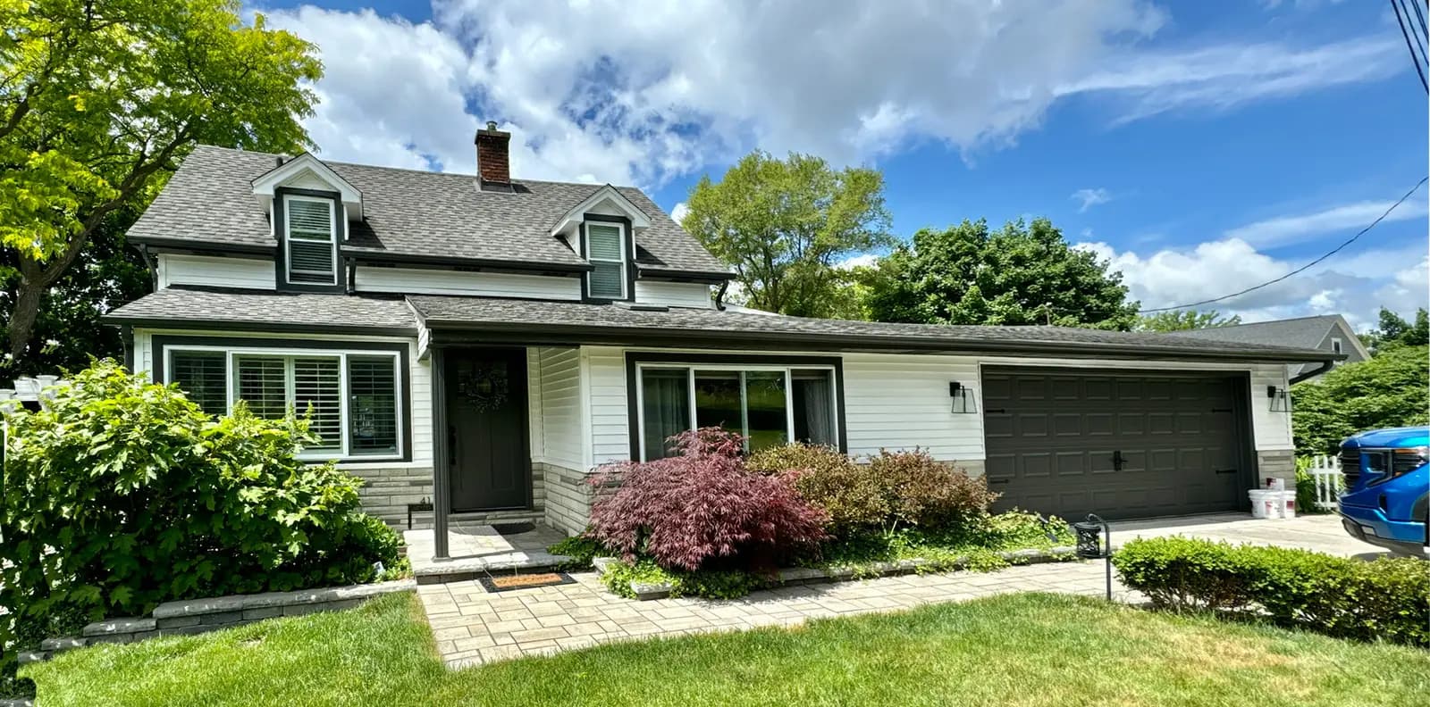Exterior painting project at 4174 Meyers Road, Waterford — Simply White - Benjamin Moore