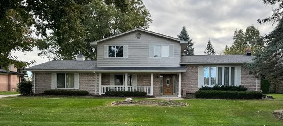 Exterior painting project at 54336 Queens Row, Shelby Township — Smokey Taupe - Benjamin Moore