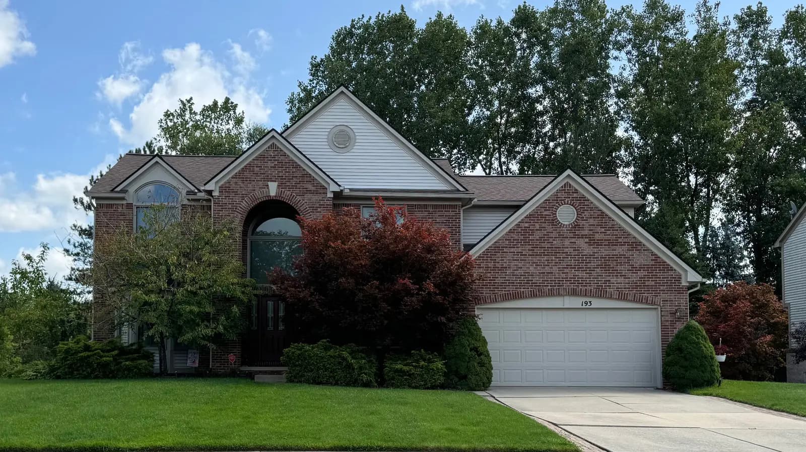 Exterior painting project at 193 Columbia Drive, South Lyon