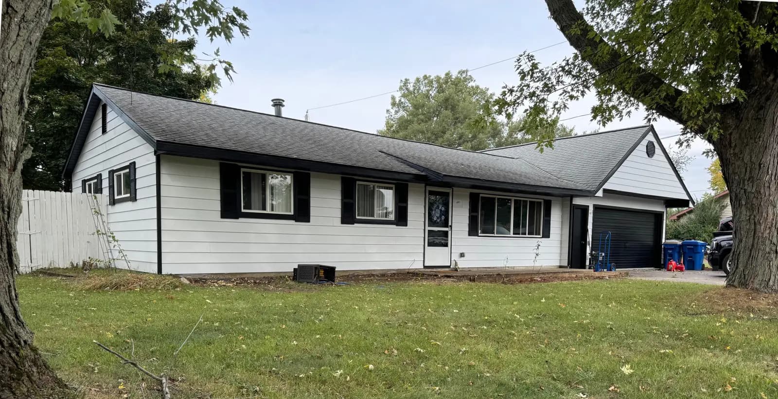 Exterior painting project at 1071 Joan Gay Blvd, Waterford — Super White - Benjamin Moore