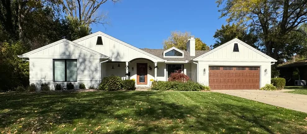 Exterior painting project at 19340 Devonshire Street, Beverly Hills — Swiss Coffee - Benjamin Moore