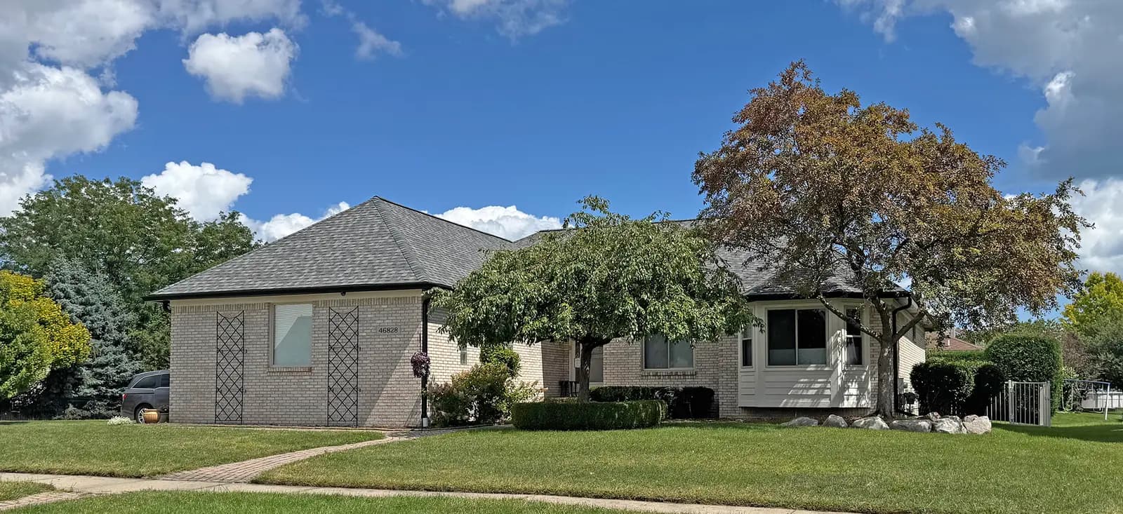 Exterior painting project at 46828 Ferguson Ln, Macomb — Black - Benjamin Moore