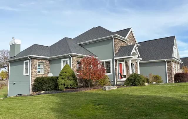 Exterior painting project at 8758 South Shore Dr, Clarkston — Duxbury Gray - Benjamin Moore