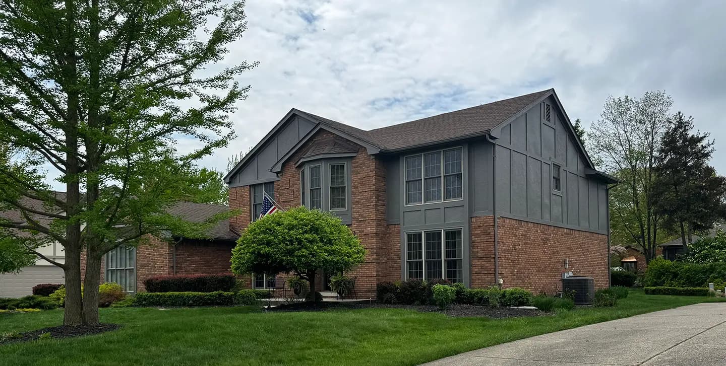 Exterior painting project at 3153 Glengrove Drive, Rochester Hills — Gauntlet Gray - Sherwin Williams