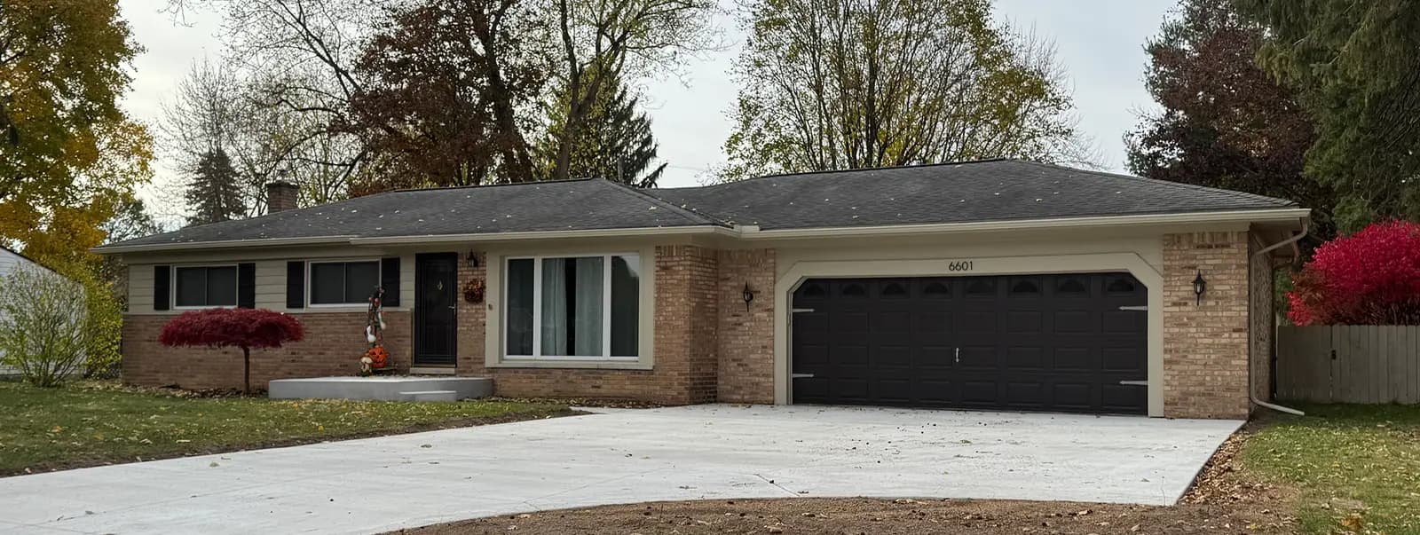 Exterior painting project at 6601 Transparent Avenue, Clarkston — Windsor Greige - Sherwin Williams