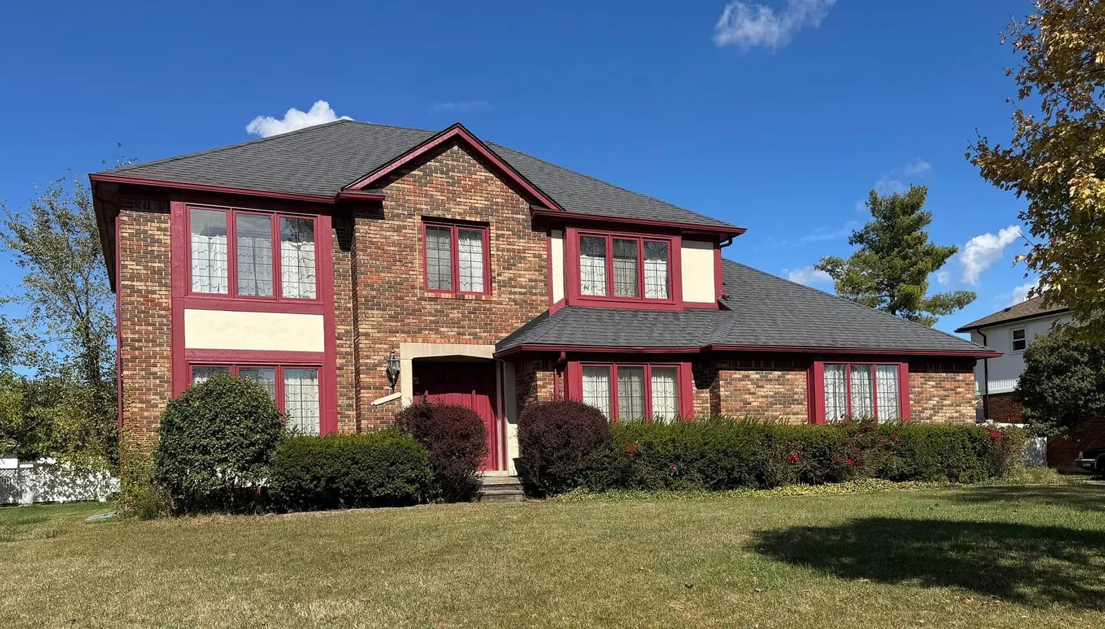 Exterior painting project at 4591 Singh Drive, Sterling Heights — Heavy Cream - PPG