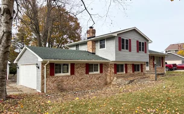 Exterior painting project at 5331 Farley Road, Clarkston — Platinum Gray - Benjamin Moore