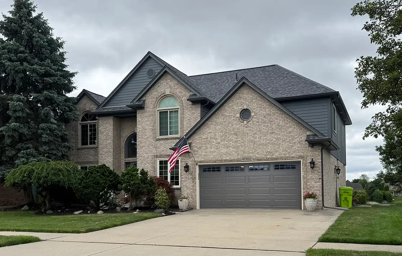 Exterior painting project at 47353 Malburg Way Drive, Macomb — Rocky Coast - Benjamin Moore